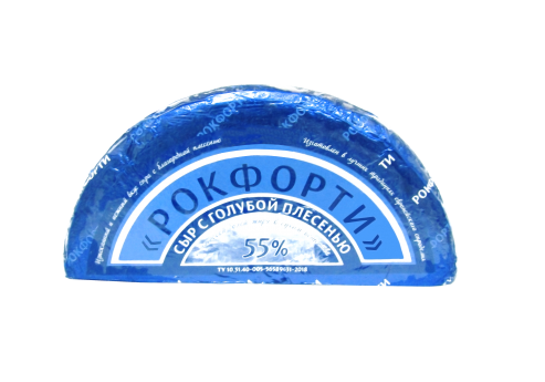 Сыр "Рокфорти" половина с голубой плесенью 55% | Интернет-магазин Gostpp
