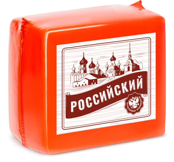 Сырный продукт молокосодержащий "Российский" куб | Интернет-магазин Gostpp