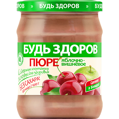 Пюре яблочно-вишневое «Будь здоров» | Интернет-магазин Gostpp